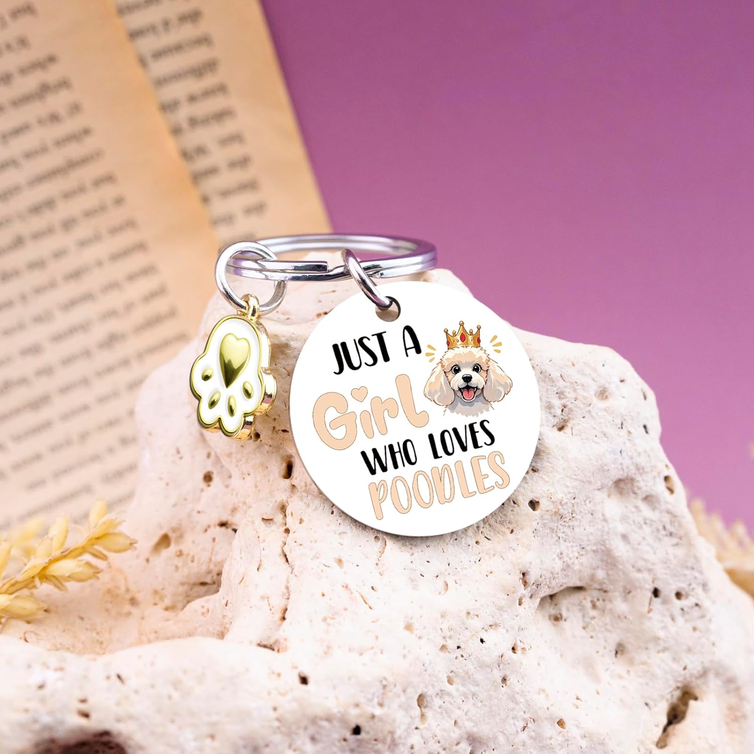 Poodle Gifts For Women Christmas Birthday Gifts For Poodle Mom Themed Keychain - Image 5