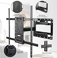 Vista 3 de Full Motion TV Wall Mount for 32-75 Inch TVs, VESA Compatible, 150 lbs Weight Capacity, Adjustable Tilt & Swivel, Easy Centering & Quick Installation
