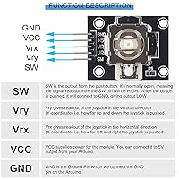 Vista 4 de 6 unids de doble eje XY Joystick Módulo PS2 Módulo Juego Joystick Control Palanca Sensor KY-023 XY Dual Eje Joystick Breakout Módulo con cable