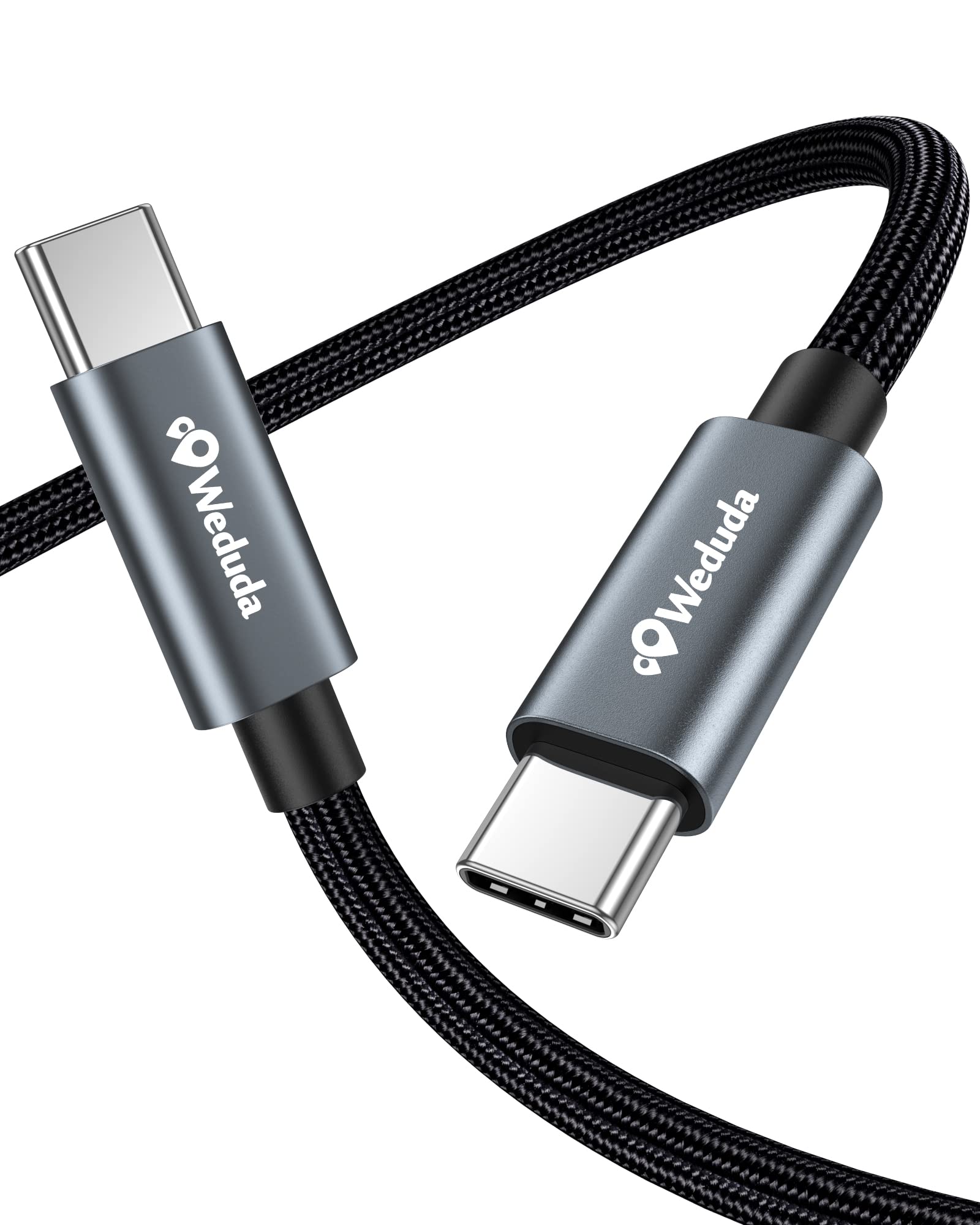 Weduda USB C to USB C Fast Charger Cable PD 100W, 6.6ft Braided Type C Data Transfer
