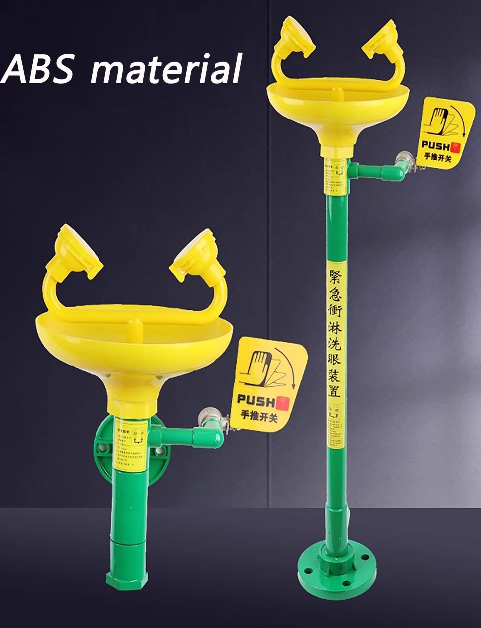 Lavaojos de emergencia, estación lavaojos, lavaojos profesional, ducha for ojos, herramienta de ducha facial, equipo de seguridad for industrias de la construcción, lavado(Color2)
