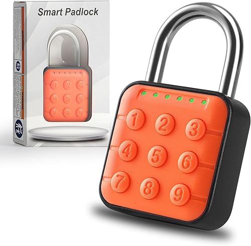 Miniatura 8 de DELSWIN - Candado de combinación para casillero de 6 dígitos, candado inteligente impermeable para casilleros de gimnasio escolar, puertas, vallas y