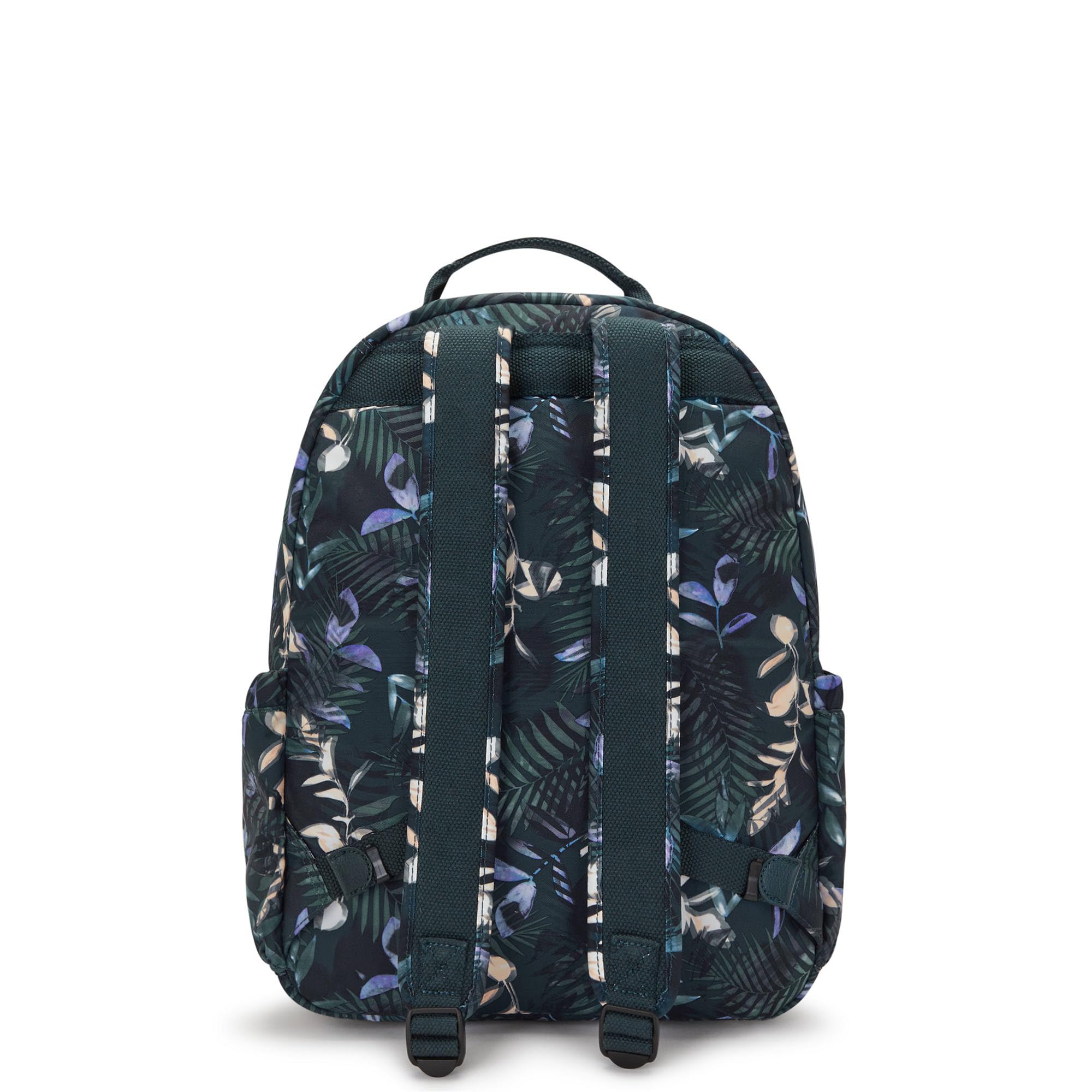 Kipling Mochila para laptop de 15 pulgadas Seoul, Bosque iluminado por la luna, 12.75" L x 17.25" H x 9" D
