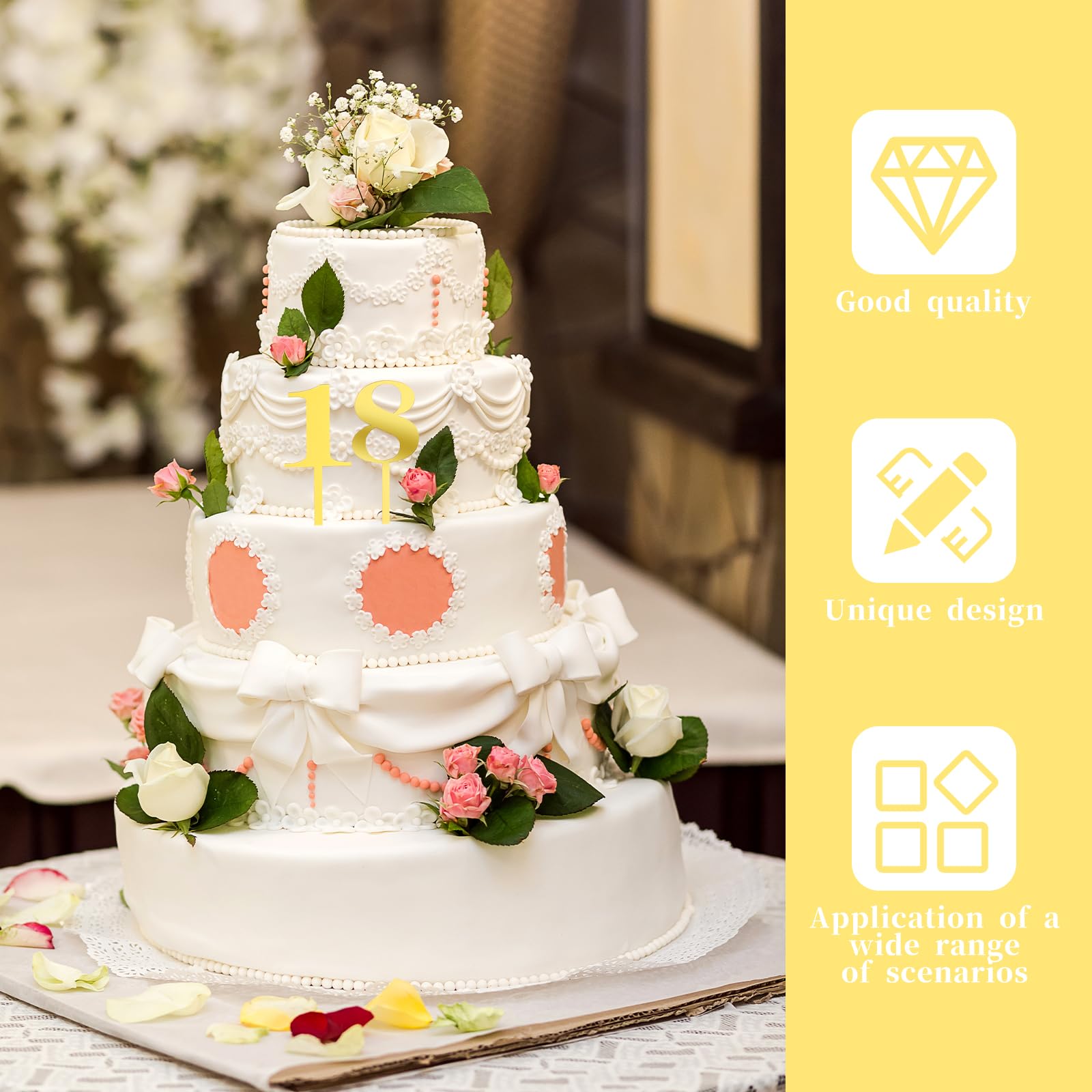 10 Piezas De Adornos Acrílicos Para Tartas, Fiesta De Cumple | Meses