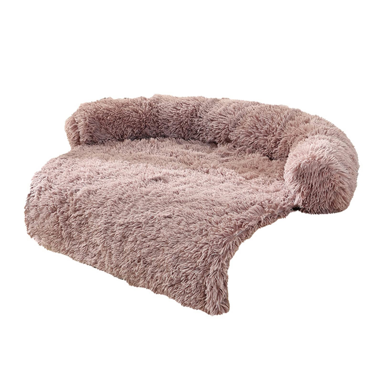 Sofá de Felpa Sofá Cama de Felpa for Camas de Felpa de Invierno Cojín Cama de Felpa Cama for Mascotas for Coche Confort Cálido for Accesorios de Perreras/296(Gradient Gray rounde)