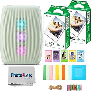 FUJIFILM Instax Mini Link 3 Smartphone Printer Bundle with Fujifilm Instant Mini Film (20 Sheets), Hanging Photo Frames, T Price In India