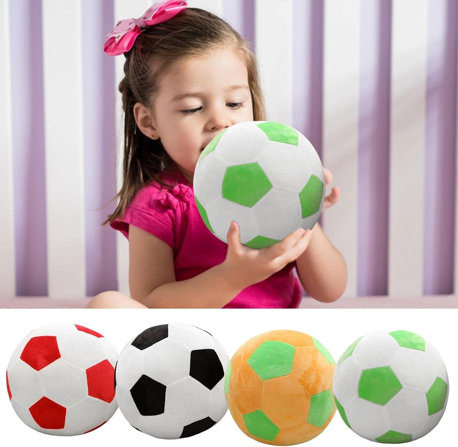 Plush Football, Football Stuffed Plush Toy, Soft Footballs for Kids
