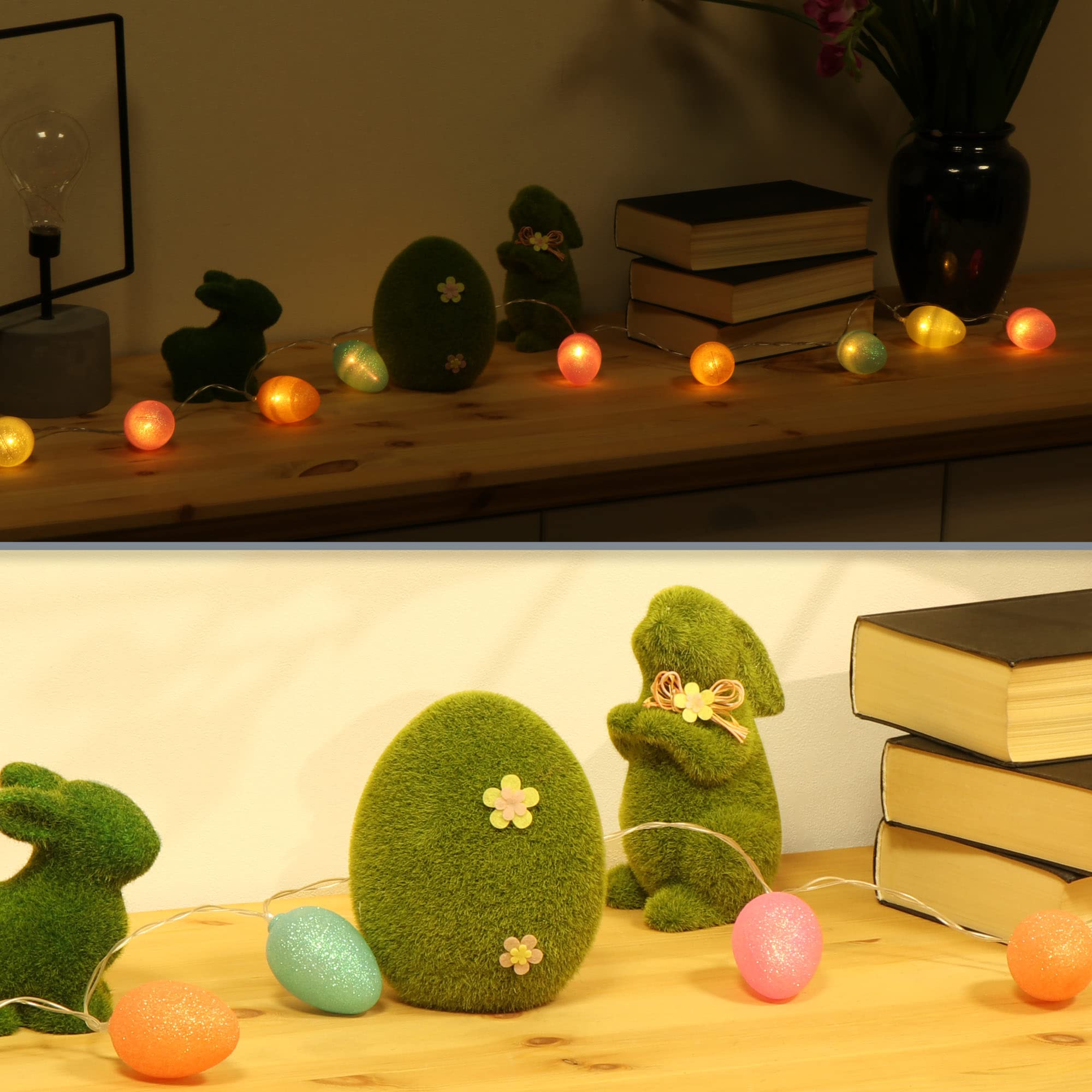 Luci A Batteria A Forma Di Uovo Di Pasqua - 2m Con 10 LED | Decorazioni Per Esterno E Interno - Foto 7