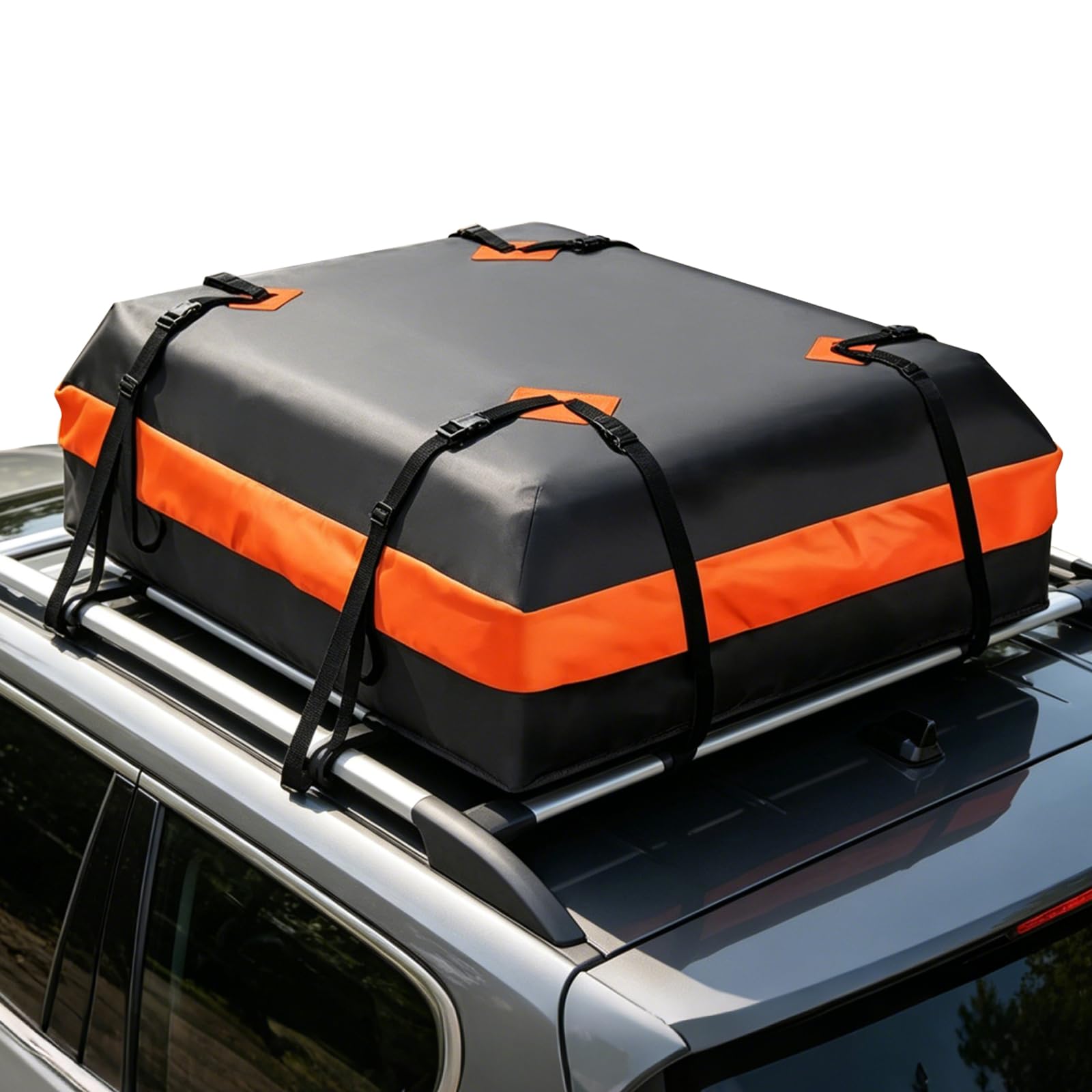 Borsa da tetto per auto, 400 l, impermeabile, con portapacchi, morbido portapacchi con tappetino antiscivolo, serratura, 6 ganci per porte e custodia, per SUV, viaggi, vacanze