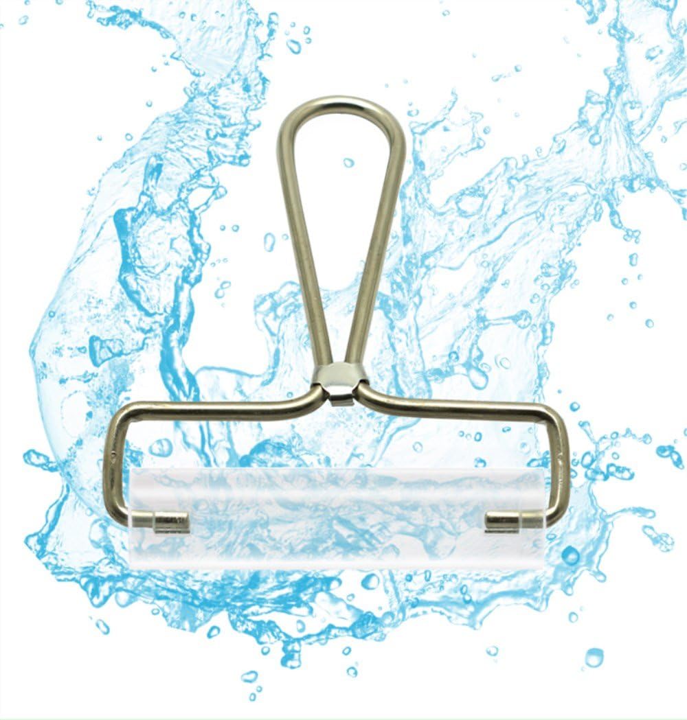 Honbay Non-Stick Clear Acrylic Clay Roller Clay Rolling Pin with Steel Handle