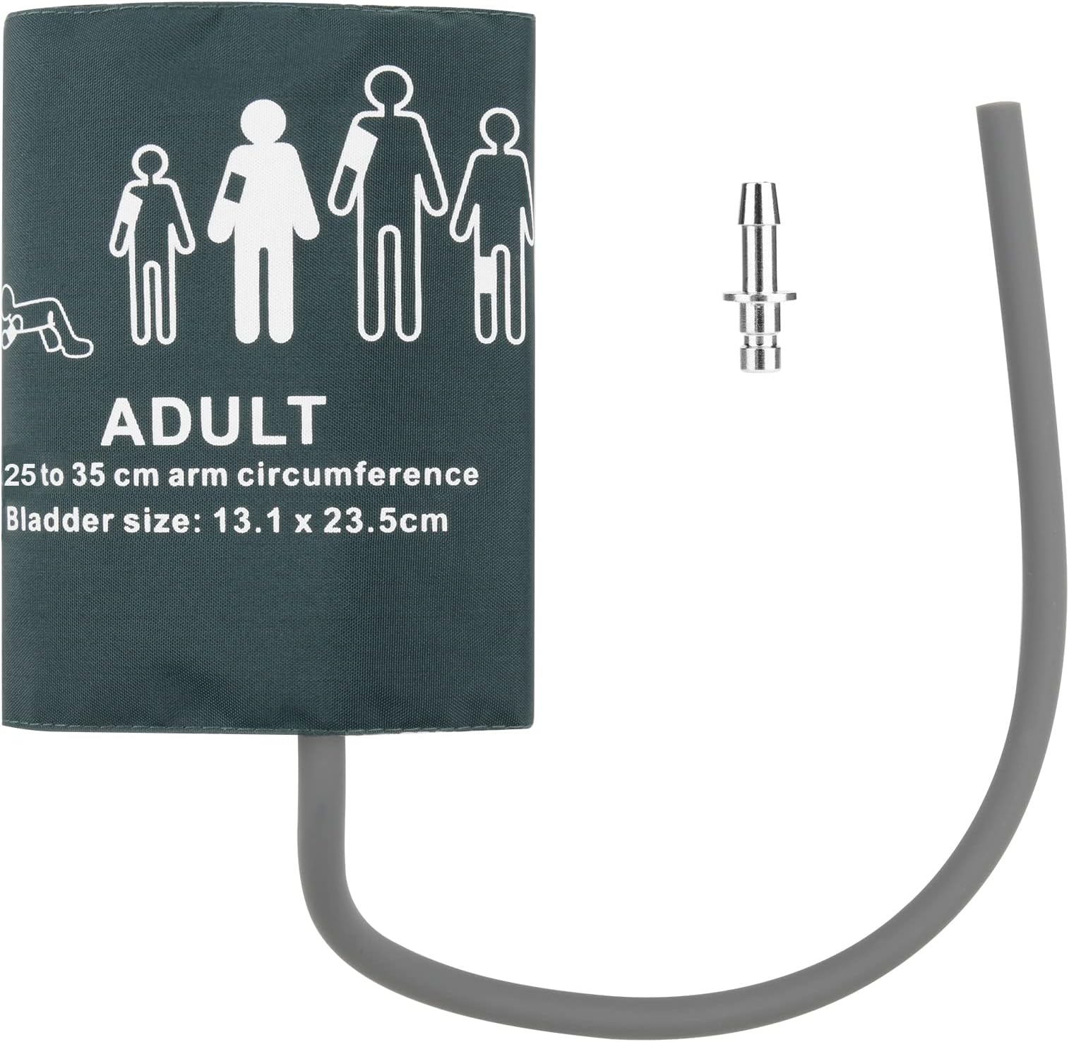 Cosmos Blood Pressure Monitor Replacement Cuff with Metal Air Hose Connector for Blood Pressure Monitor and Machine for 25-35 cm Upper Arm Circumference (Adult Size)