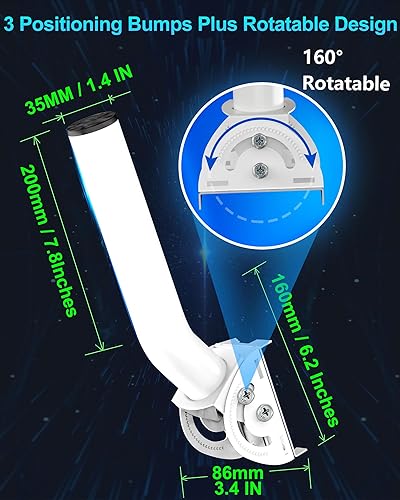 Miniatura 3 de Soporte de puente inalámbrico universal - Soporte de montaje en J de poste universal de 13 pulgadas para puente inalámbrico, antenas de TV, extensor