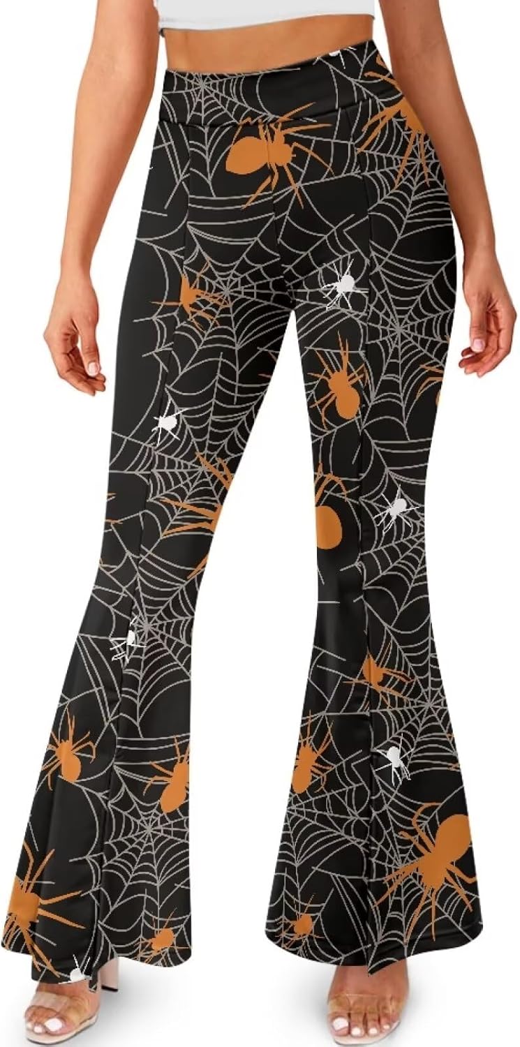 FOR U DESIGNS Flare Pants for Women High Waisted Bell Bottom Casual Athletic Yoga Leggings for Teen Girls