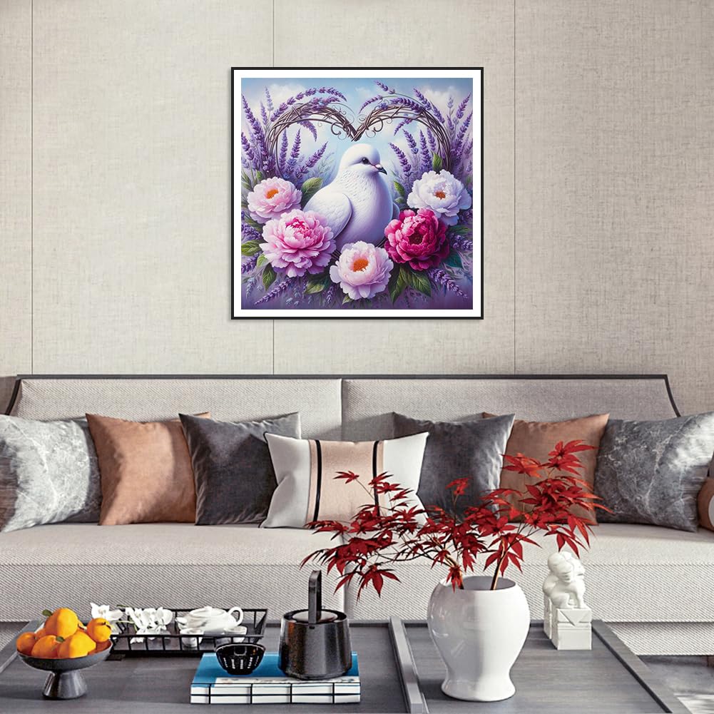 Acudotr 5D Diamond Painting Set 'Vogel' – DIY Diamantbild 30x30 Cm, Vollbedeckung, Mit Zubehör