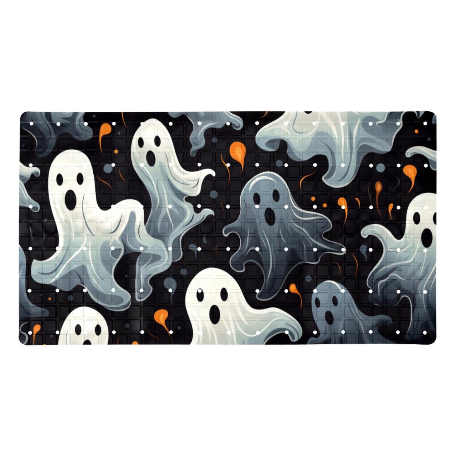 Tapis de bain Horror Boo antidérapant extra long pour une douche sécurisée