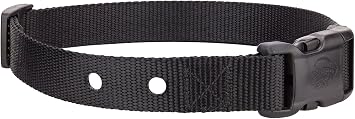 Country Brook Petz 1 Inch Adjustable Nylon Replacement Collar for Dog Fence Receivers - Vibrant 8 Color Selection Black