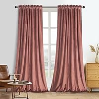 Vista 44 de Roslynwood Cortinas de terciopelo, decoración de hogar, verde azulado, para la sala, opacas y con aislamiento térmico, para comedor, fondo