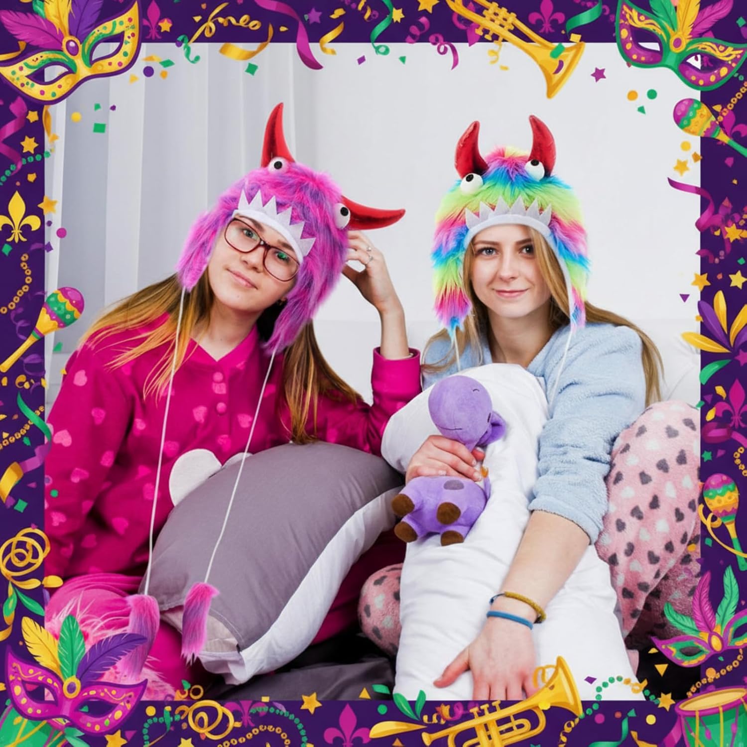 Soulchen Monster Funny Hat Crazy Colorful Furry Monster Gifts Hats for Carnival Birthday Party Favors