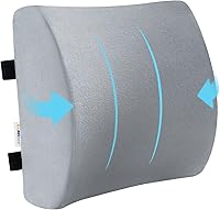 Vista 9 de SAIREIDER Cojín de asiento y almohada de apoyo lumbar para silla de oficina, cojines de espuma viscoelástica para asiento de automóvil, almohadas