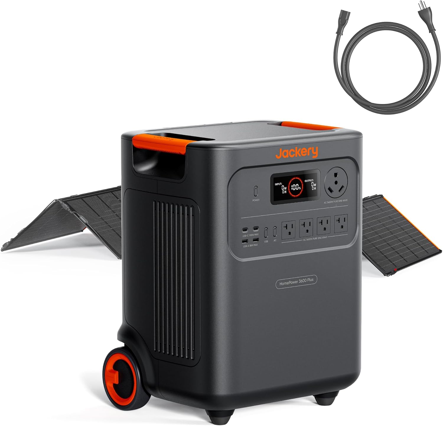 Jackery HomePower 3600 Plus Portable Power Station with 500X Solar Panels, 3600W AC Output, 3584Wh L...
