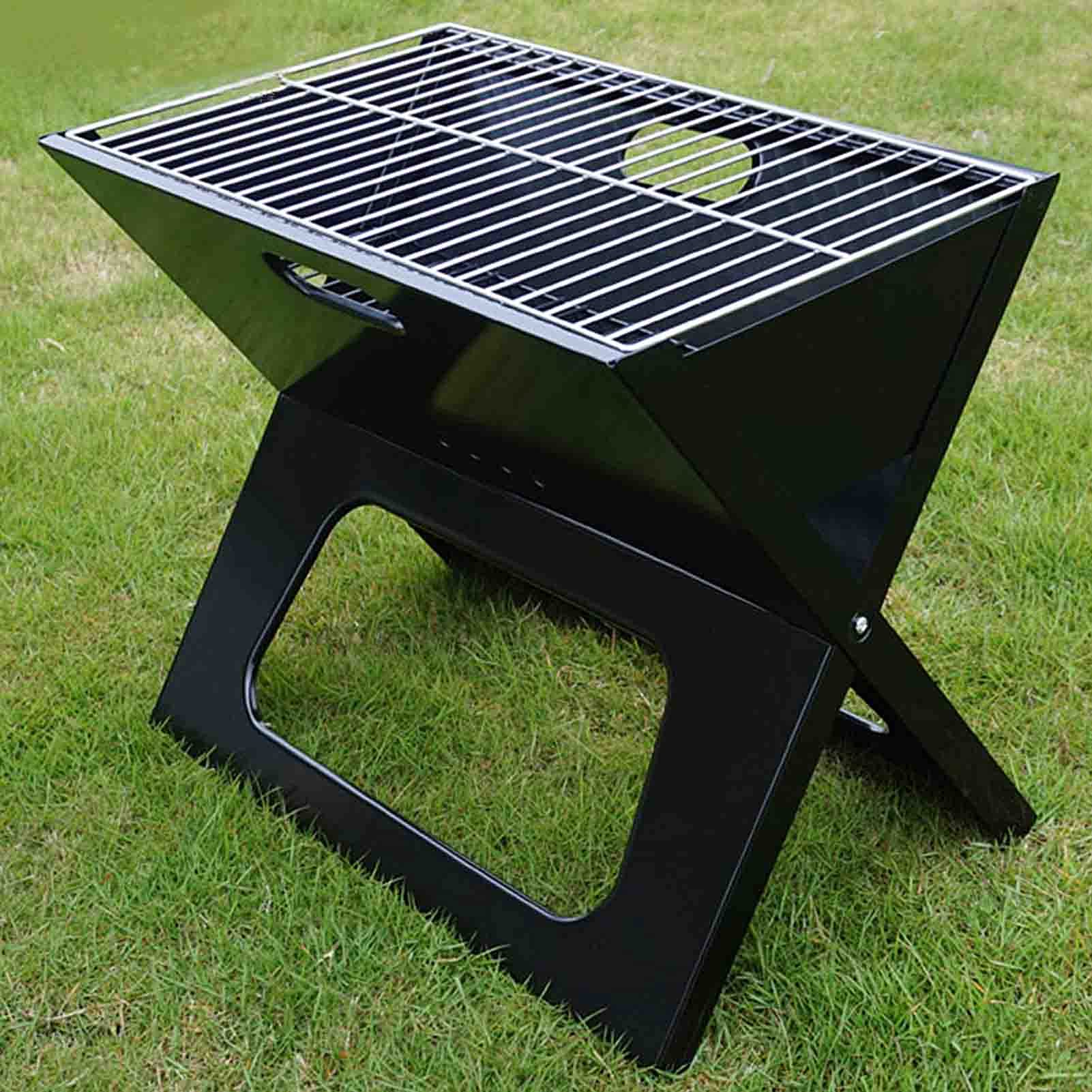 Barbecue pliant et portable au charbon de bois avec kit complet de camping