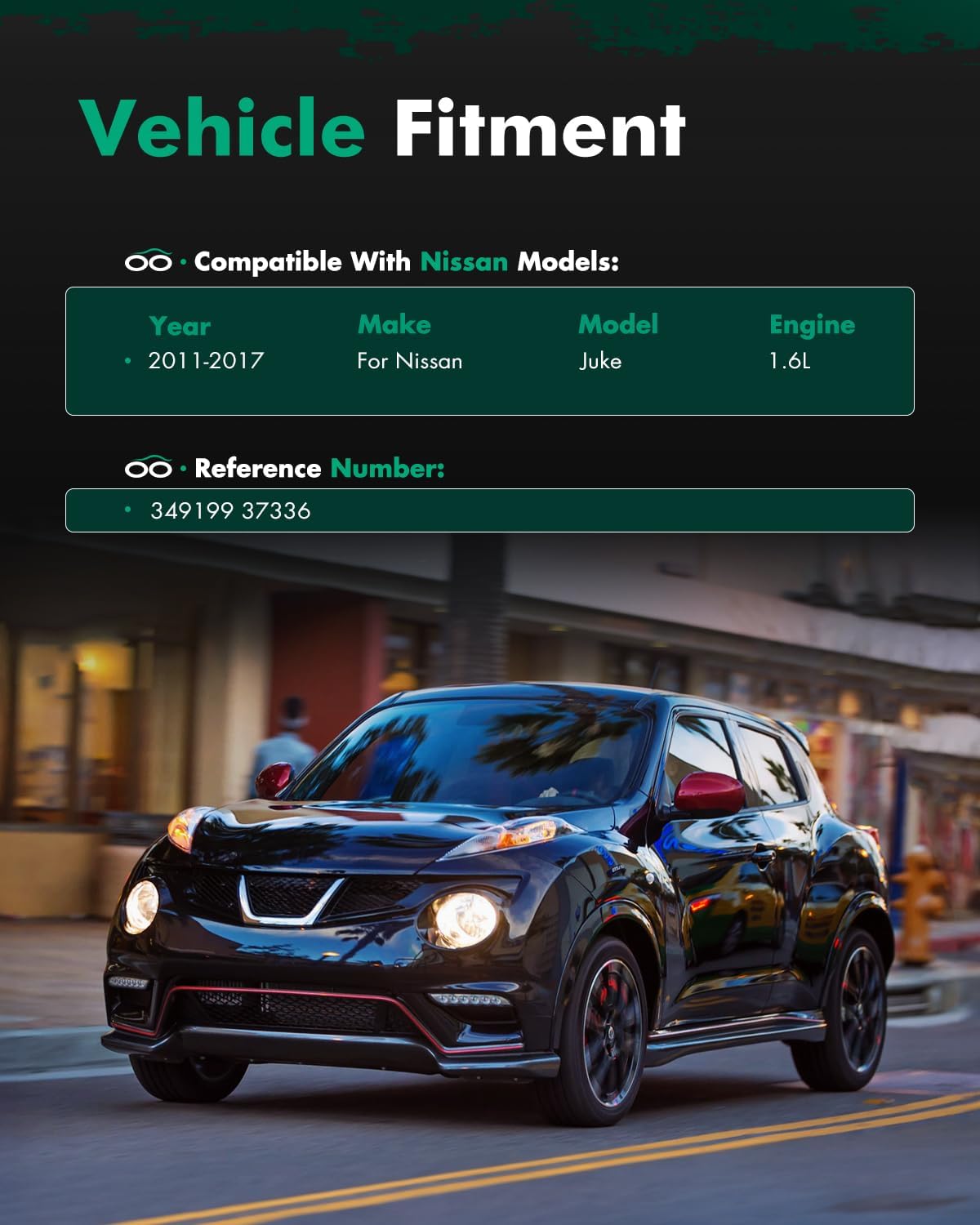 SCITOO Rear Shocks Set of 2 for Juke, Shocks Absorbers and Struts Fits 2011 2012 2013 2014 2015 2016 2017 for Nissan Juke Amortiguadores