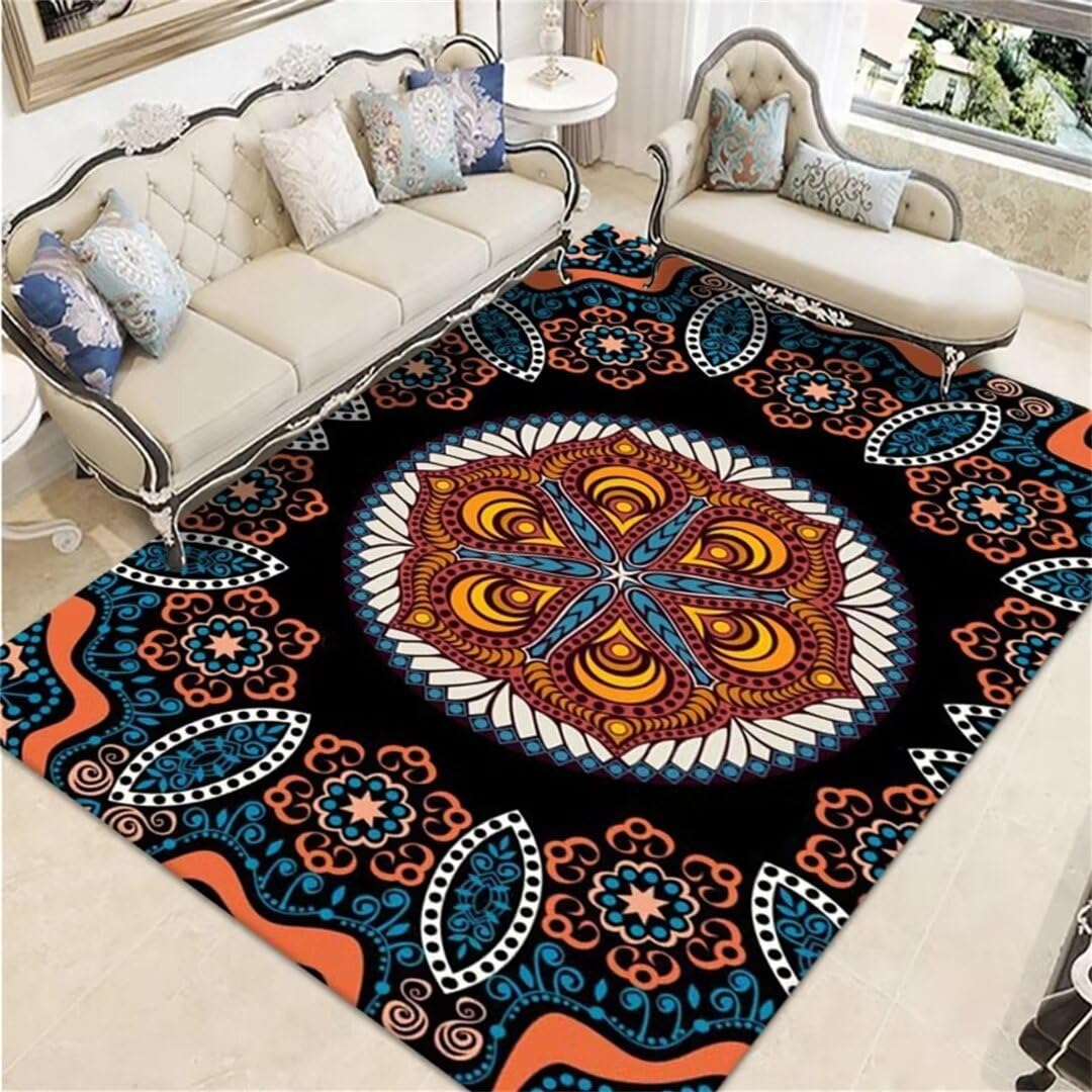 Tapis cuisine antidérapant pas cher grand format rouge 120x200 pour salon et bureau
