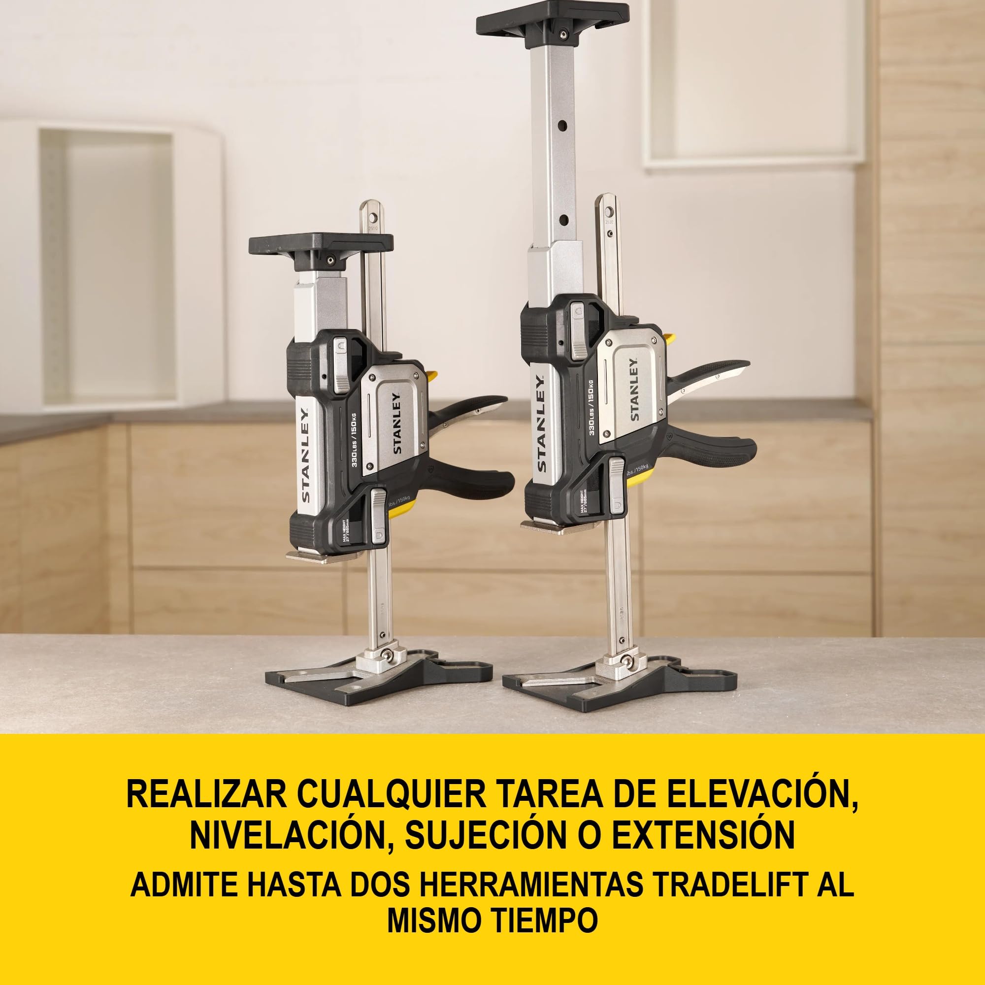 STANLEY TradeLift Plus FMHT83556-1 - Accesorio Multifuncional para Herramientas de elevación, nivelación, sujeción y extensión, Paquete Doble, FMHT83556-1