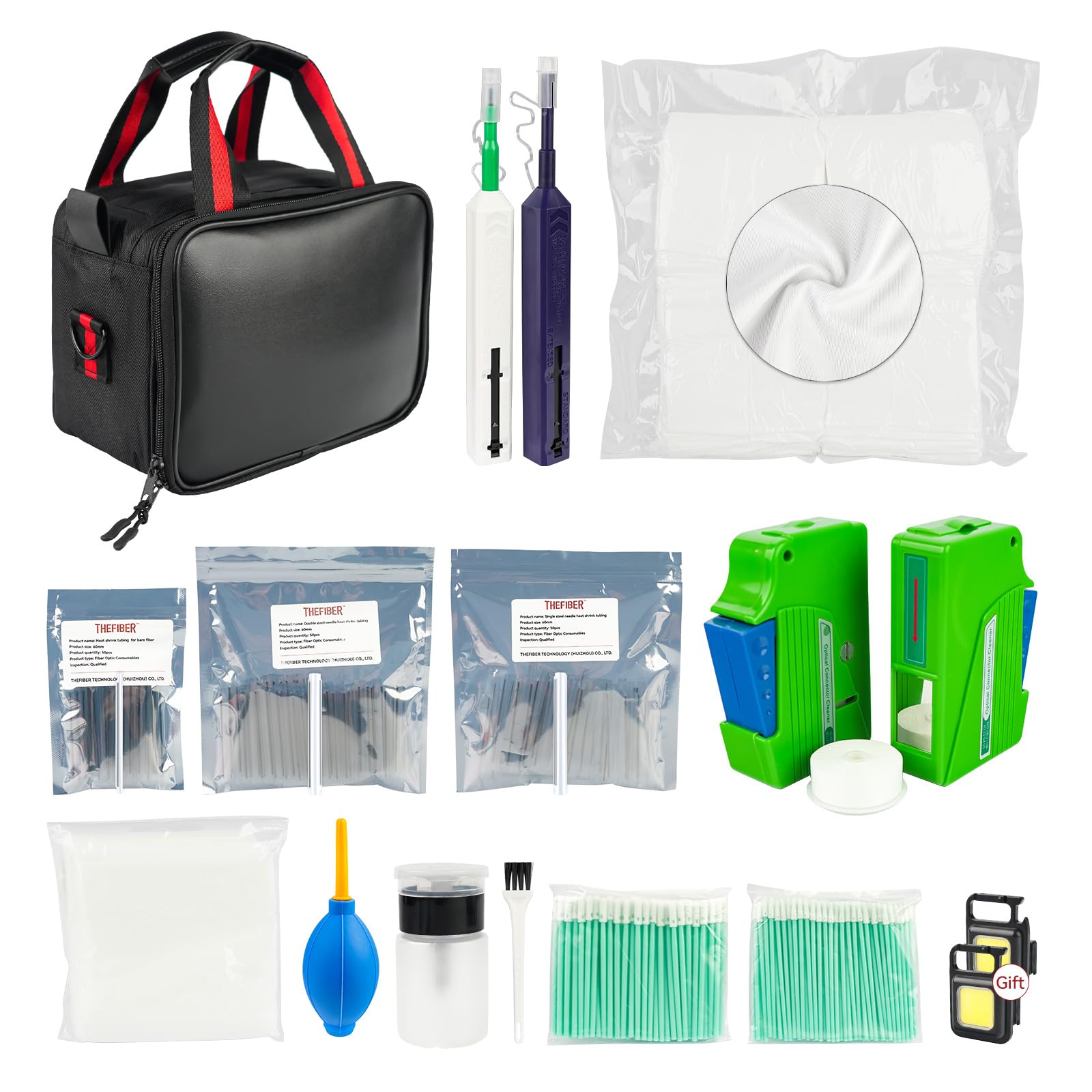 One Click Fiber Cleaner SAIVXIAN 11 Piece Kit Fiber Optic Cleaning Kit ...