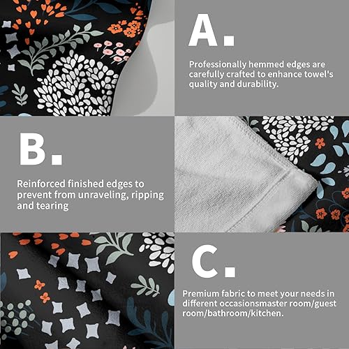 Vista 248 de Toallas de mano en blanco y negro – Toallas clásicas a rayas blancas y negras, toallas de baño modernas y sencillas, toallas de baño absorbentes