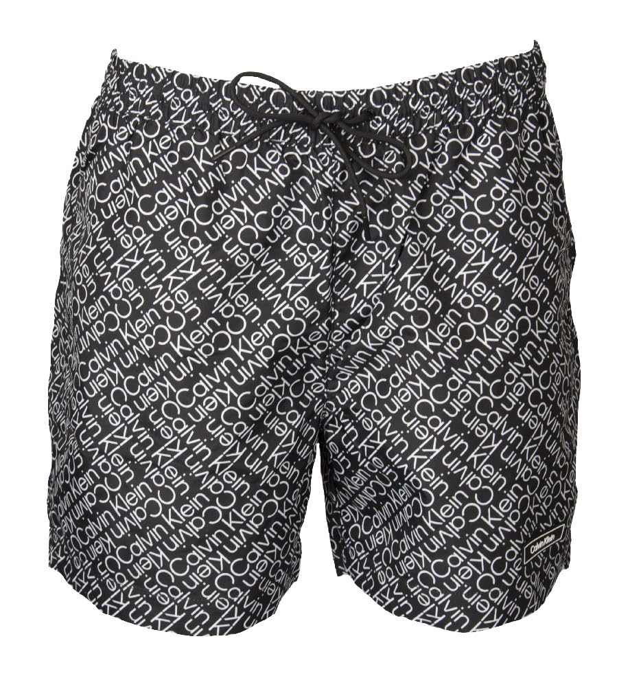 Calvin Klein Boxer Mare CK Piscina Uomo Swimwear con Logo Stampato Articolo KM0KM00813 Medium Drawstring