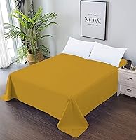 Vista 1 de Xtream Fabric Juego de sábanas, juego de sábanas de algodón de 800 hilos, 1 sábana encimera y 2 fundas de almohada (dorado, Queen)