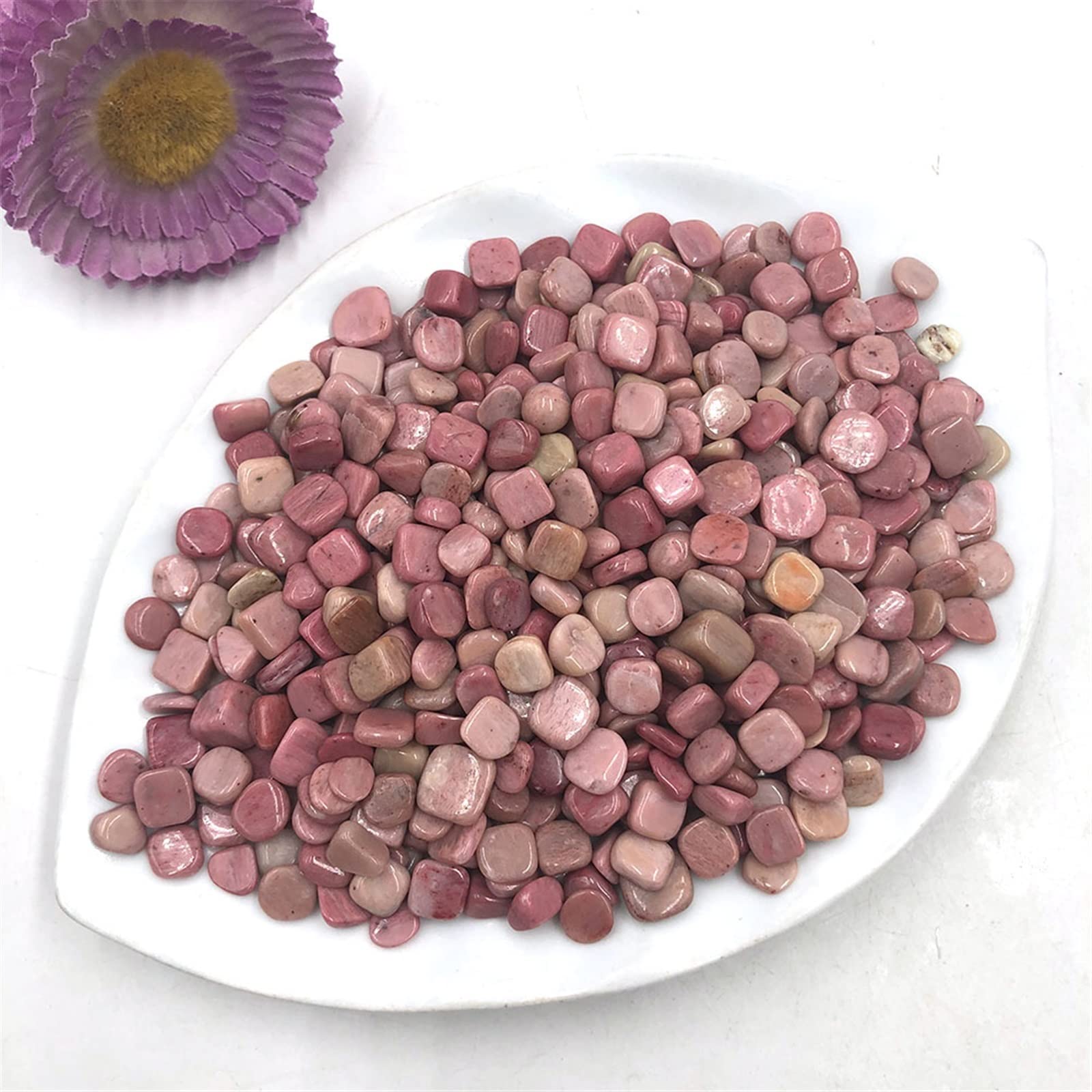 Piedra de rodonita Natural a Granel de 50g, Cristales de Cuarzo, virutas de Grava, de Roca, pecera, jardín, Acuario, decoración del hogar, Cristal