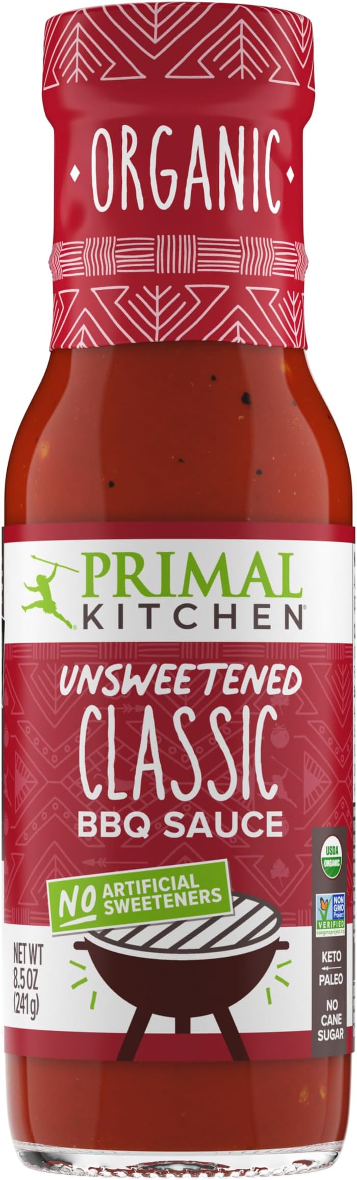 Organic Unsweetened Classic BBQ Sauce - No Added Sugar, 241gm (8.5oz)