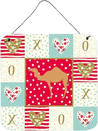 Caroline's Treasures CK5244DS66 Arabian Camel Dromedary Love - Impresiones colgantes de pared o puerta, rojo, 6 x 6, multicolor