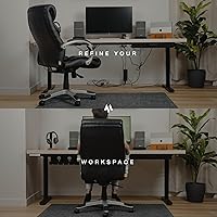 Vista 7 de No-Drill Under Desk Cable Management Tray - 2-Pack Wire & Cord Organizer - Standing Desk Cable Management - Power Strip Holder - M