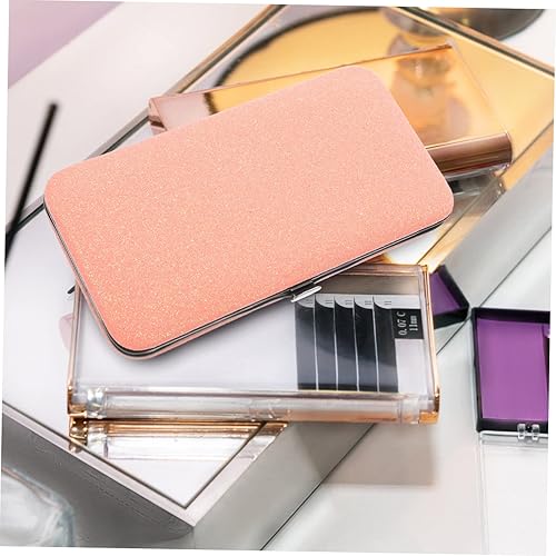 Miniatura 6 de Beautifu Box - Estuche de almacenamiento de maquillaje, organizador con pinzas para extensiones de pestañas, Rosado, Centímetro