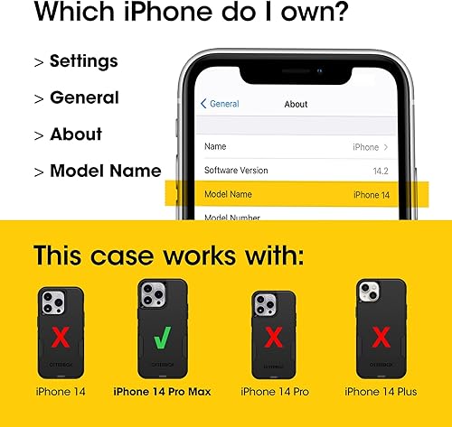Miniatura 2 de OtterBox Funda para iPhone 14 Pro Max (solamente) de la serie Commuter - Dont BE azul (azul), delgada y resistente, apta para bolsillo, con