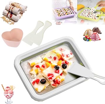 Petrus Ice Cream Tray 2024 Petrus Ice Cream Maker Instant Ice Cream Maker Roll Ice Cream Machine Sweet Pan Instant Cold White-L