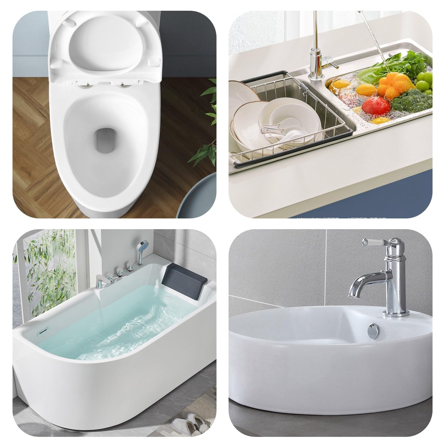 Stura WC con Barometro, Pompa Stura Scarichi a Pressione, Stura Lavandini a Pressione con 4 Teste di Pistone, per Disintasare WC, Lavello, Doccia, Lavandini, Scarico, Rosso