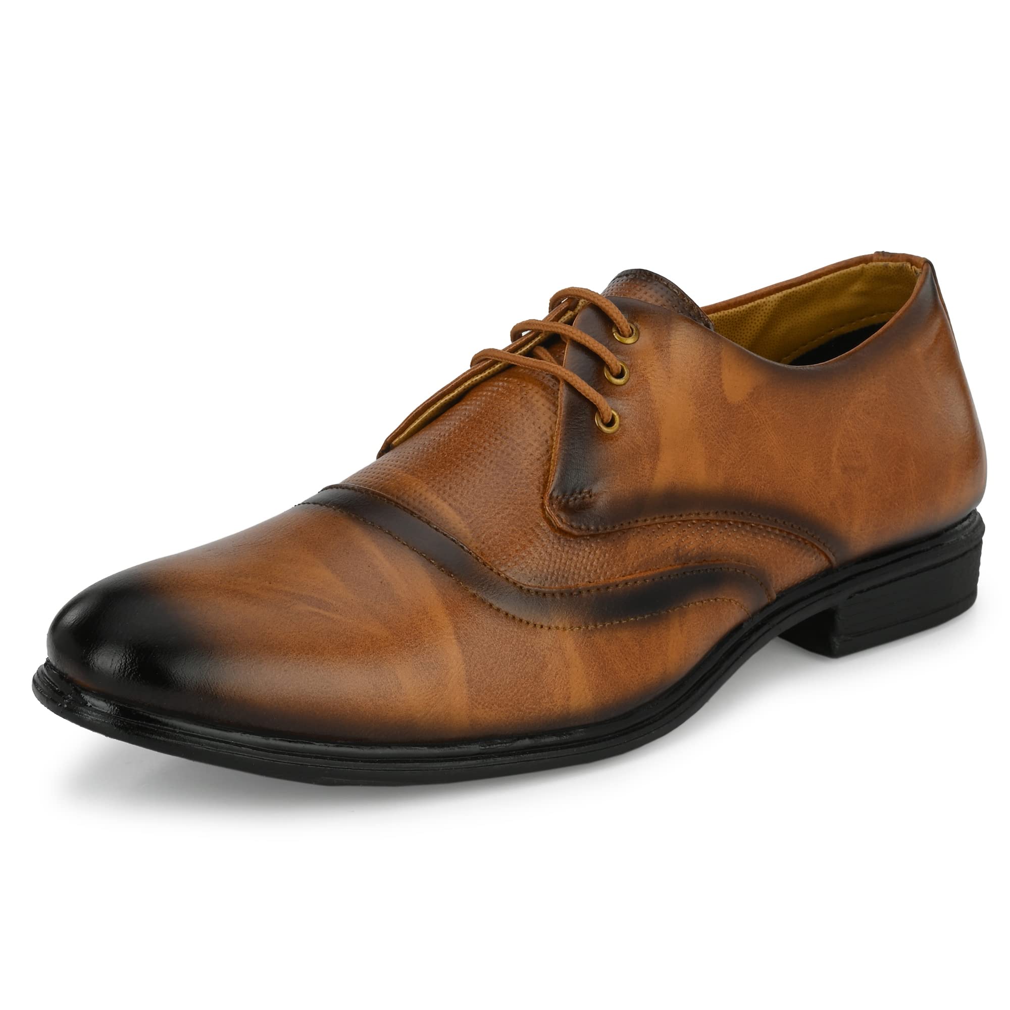Shoe Island ® Premium Leather CLS6520 Tan Derby Lace-Up Office Mens Formal Shoes for Men, Size 9 UK/India (B0BY37SJS6) Amazon Price History, Amazon Price Tracker