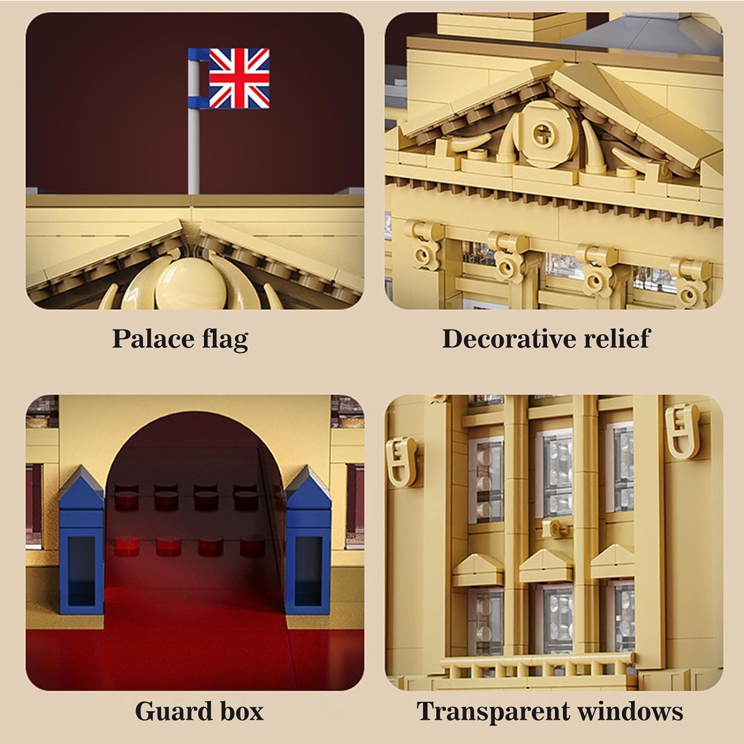 Buckingham Palace Building Blocks Set, 5604 Pieces 1:100 Scale British Landmark London Square Houses Architecture Model, Large-Sized Palace Construction Toy for Adults & Teens 14+