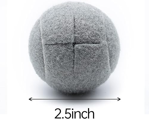 Miniatura 9 de Magicorange 2 pelotas de tenis precortadas para patas de muebles y protección del suelo, almohadillas de fieltro resistentes de larga duración (rojo)