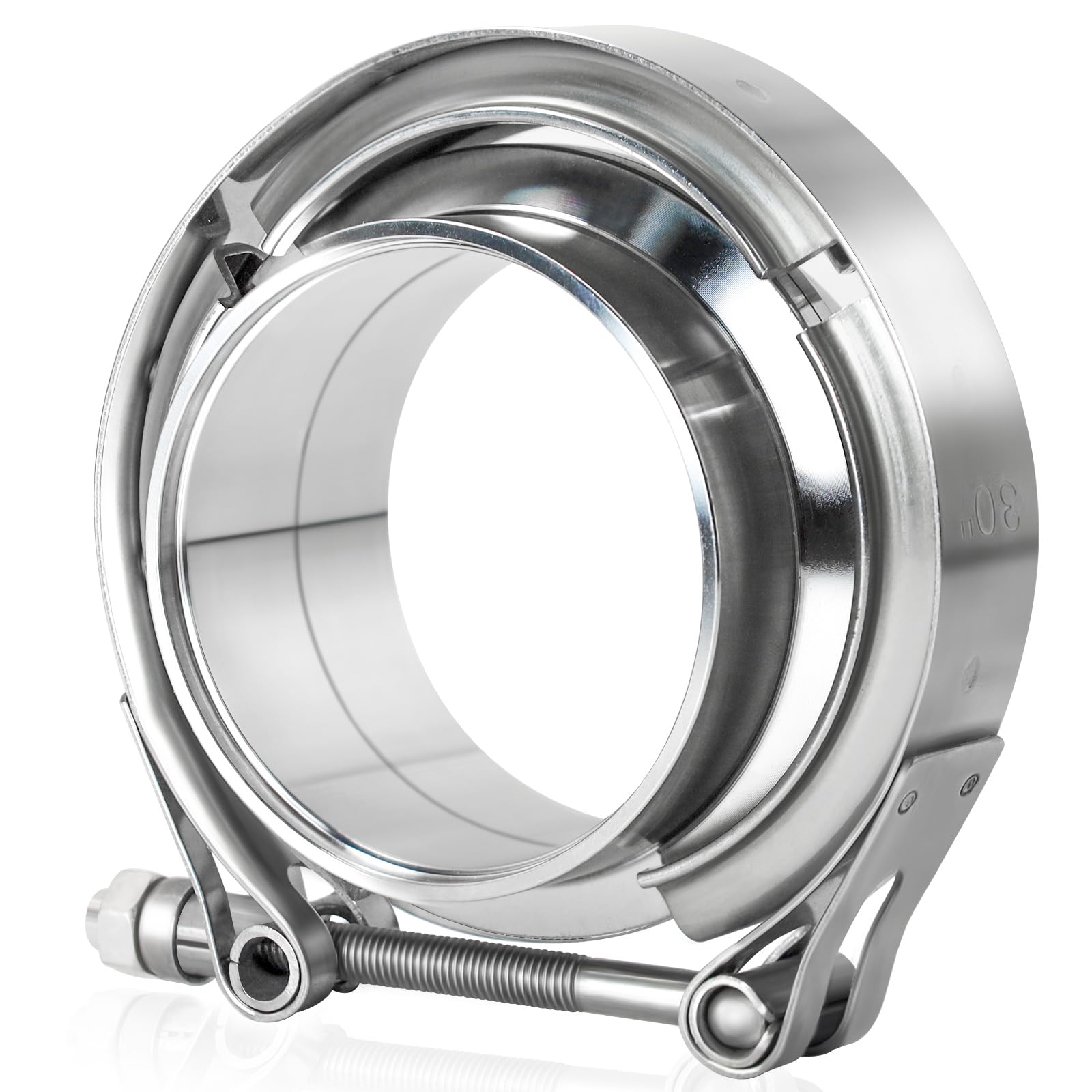 LWNWPPER 3' V Band Clamp with Male Female Flanges