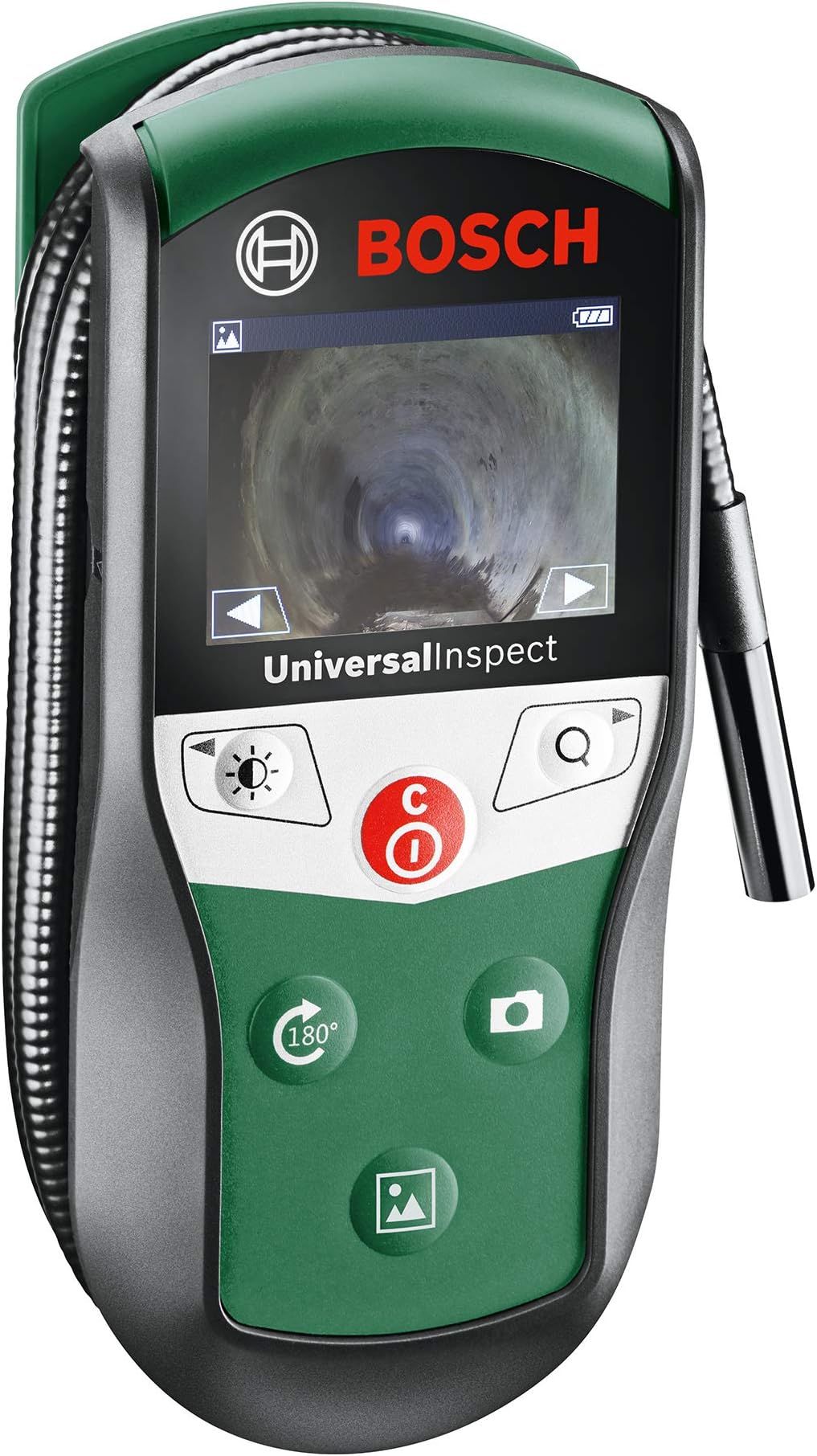 DIY Inspection Camera Universal Ersalin Prospect, 4 x 1.5 V Batteries, 1 Hook, 1 Mirror, with 2 Rings Soft Case (Camera Head Diameter 8 mm, cable length: 0.95 m, IP67, 2.32 inch Color Display)