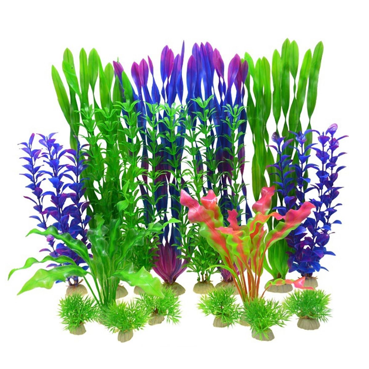 Sarini Simulation Water Grass Set,Plastic Simulation Water Grass Landscaping Plant Fish Tank Decoration,Beautify The Fish Tank Decoration Environment