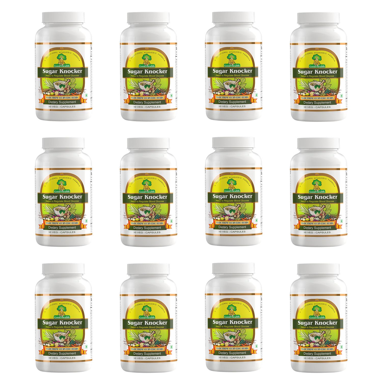 Sugar Knocker - Herbal Dietary Supplement - Pack of 12 (90 veg capsules each) - 12 months pack (B07LCLQGKW) Amazon Price History, Amazon Price Tracker