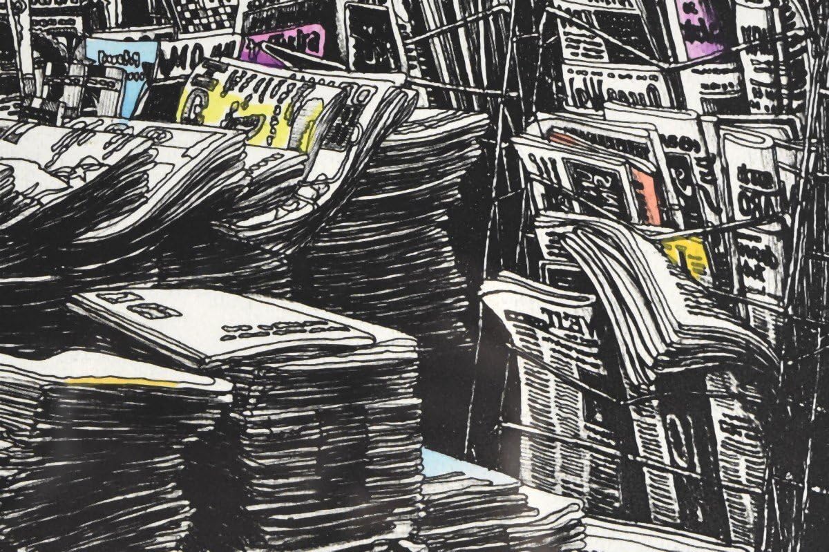 Amazon.co.jp: 佐藤正明 AP Newsstand No.35-B（SP）版画 複合技法 AP