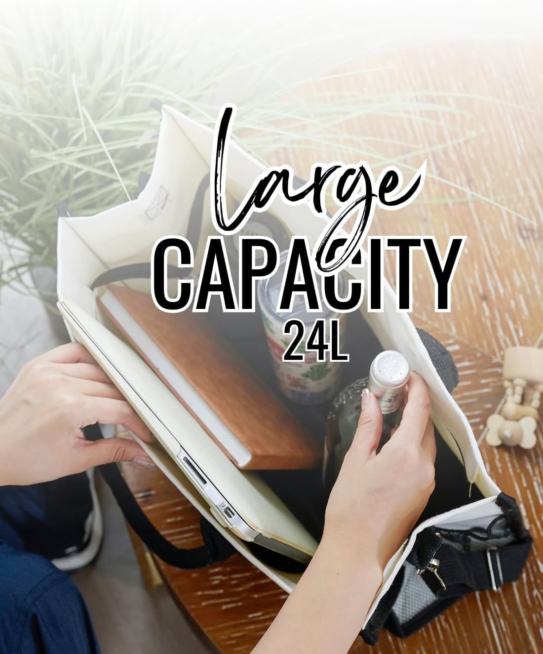 InnoBeta Dragonfly Gifts for Women, Canvas Tote Bag with Top Zipper Closure and Shoulder Strap - Image 7