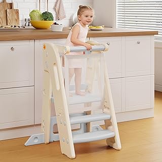 Onasti Foldable Toddler Tower Kitchen Stool
